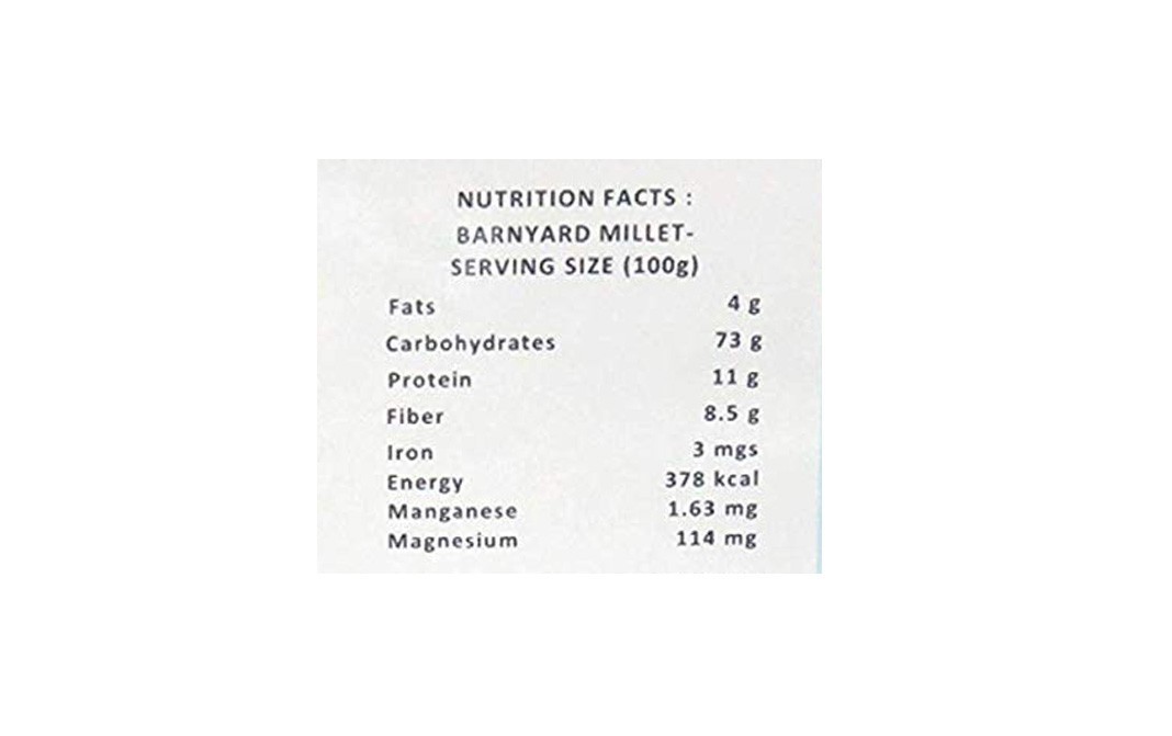 NutriBuck Barnyard Millet (Samo/Vari/Bhagar)    Pack  10 kilogram